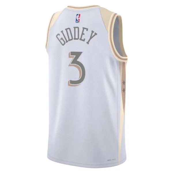 Nike Chicago Bulls Josh Giddey Miesten Pelipaita City Edition 2024-25 Swingman Valkoinen