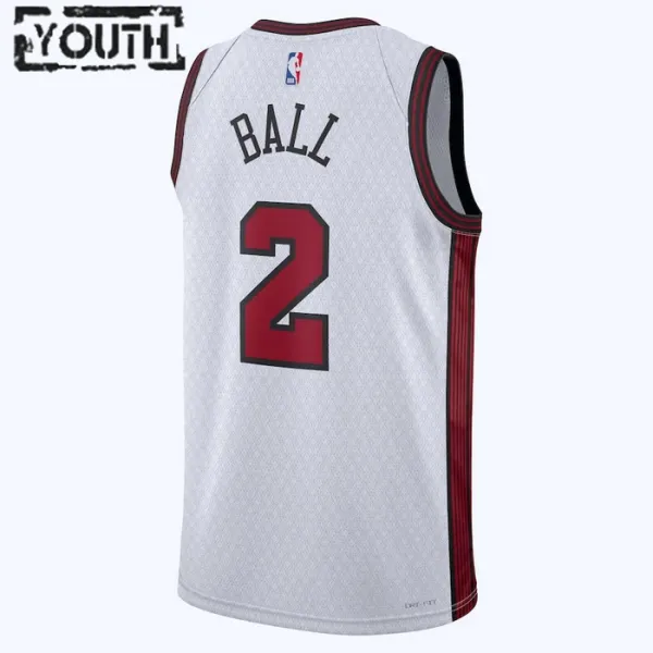 Nike Chicago Bulls Lonzo Ball 2 Lasten Pelipaita City Edition 2022-23 Swingman Valkoinen