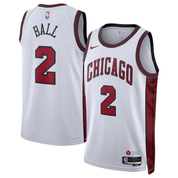 Nike Chicago Bulls Lonzo Ball 2 Miesten Pelipaita City Edition 2022-23 Swingman Valkoinen Nike Chicago Bulls Lonzo Ball 2 Miesten Pelipaita City Edition 2022-23 Swingman Valkoinen