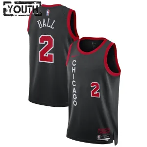 Nike Chicago Bulls Lonzo Ball Lasten Pelipaita City Edition 2023-24 Swingman Musta