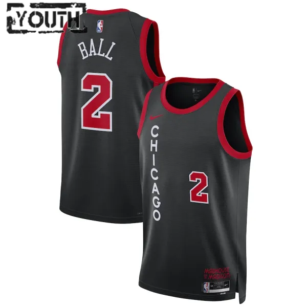 Nike Chicago Bulls Lonzo Ball Lasten Pelipaita City Edition 2023-24 Swingman Musta Nike Chicago Bulls Lonzo Ball Lasten Pelipaita City Edition 2023-24 Swingman Musta
