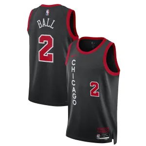 Nike Chicago Bulls Lonzo Ball Miesten Pelipaita City Edition 2023-24 Swingman Musta