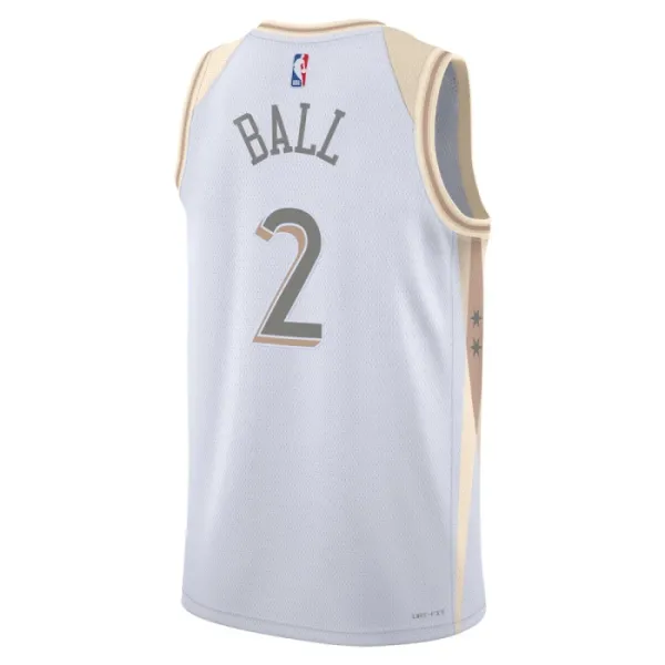 Nike Chicago Bulls Lonzo Ball Miesten Pelipaita City Edition 2024-25 Swingman Valkoinen