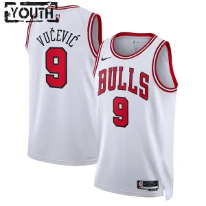 Nike Chicago Bulls Nikola Vucevic 9 Lasten Pelipaita Association Edition Swingman Valkoinen