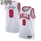 Nike Chicago Bulls Nikola Vucevic 9 Lasten Pelipaita Association Edition Swingman Valkoinen