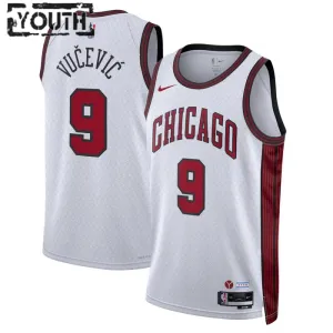 Nike Chicago Bulls Nikola Vucevic 9 Lasten Pelipaita City Edition 2022-23 Swingman Valkoinen Nike Chicago Bulls Nikola Vucevic 9 Lasten Pelipaita City Edition 2022-23 Swingman Valkoinen