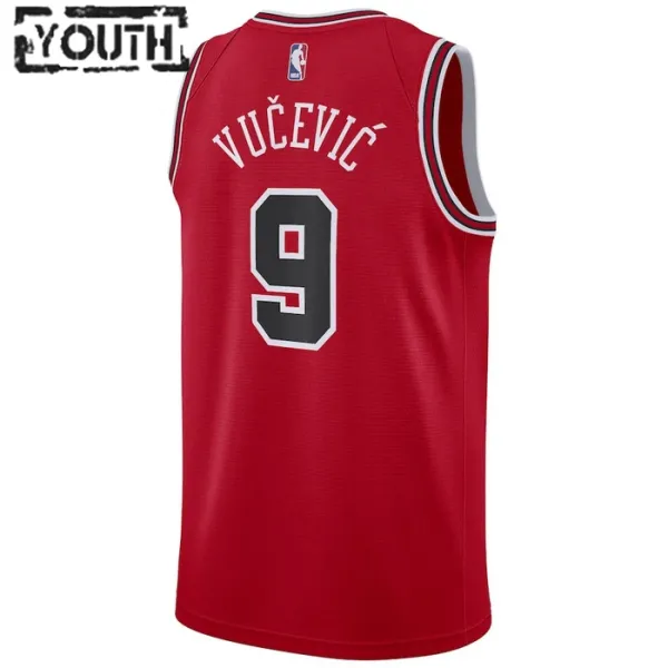 Nike Chicago Bulls Nikola Vucevic 9 Lasten Pelipaita Icon Edition Swingman Punainen