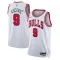 Nike Chicago Bulls Nikola Vucevic 9 Miesten Pelipaita Association Edition Swingman Valkoinen