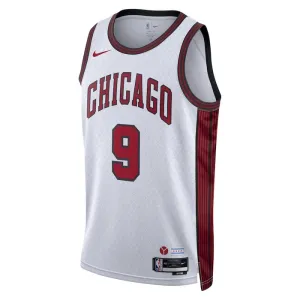 Nike Chicago Bulls Nikola Vucevic 9 Miesten Pelipaita City Edition 2022-23 Swingman Valkoinen