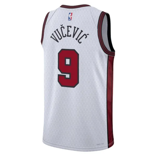 Nike Chicago Bulls Nikola Vucevic 9 Miesten Pelipaita City Edition 2022-23 Swingman Valkoinen
