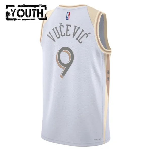 Nike Chicago Bulls Nikola Vucevic Lasten Pelipaita City Edition 2024-25 Swingman Valkoinen