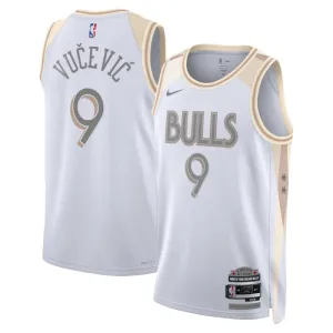 Nike Chicago Bulls Nikola Vucevic Miesten Pelipaita City Edition 2024-25 Swingman Valkoinen