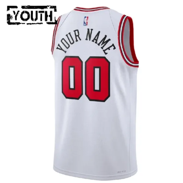Nike Chicago Bulls Personoitava Lasten Pelipaita Association Edition Swingman Valkoinen