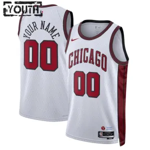 Nike Chicago Bulls Personoitava Lasten Pelipaita City Edition 2022-23 Swingman Valkoinen