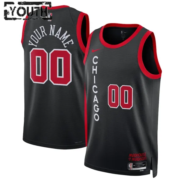 Nike Chicago Bulls Personoitava Lasten Pelipaita City Edition 2023-24 Swingman Musta Nike Chicago Bulls Personoitava Lasten Pelipaita City Edition 2023-24 Swingman Musta