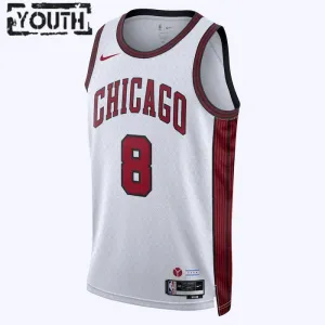 Nike Chicago Bulls Zach Lavine 8 Lasten Pelipaita City Edition 2022-23 Swingman Valkoinen