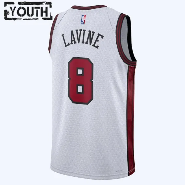 Nike Chicago Bulls Zach Lavine 8 Lasten Pelipaita City Edition 2022-23 Swingman Valkoinen