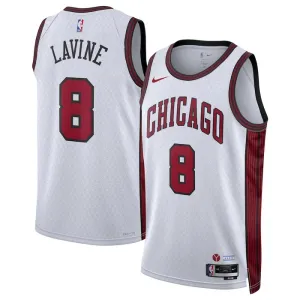 Nike Chicago Bulls Zach Lavine 8 Miesten Pelipaita City Edition 2022-23 Swingman Valkoinen