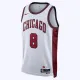 Nike Chicago Bulls Zach Lavine 8 Miesten Pelipaita City Edition 2022-23 Swingman Valkoinen