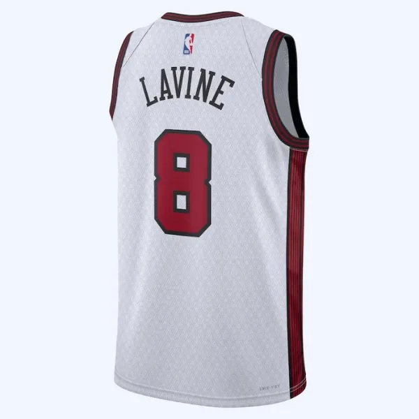 Nike Chicago Bulls Zach Lavine 8 Miesten Pelipaita City Edition 2022-23 Swingman Valkoinen
