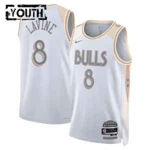 Nike Chicago Bulls Zach Lavine Lasten Pelipaita City Edition 2024-25 Swingman Valkoinen