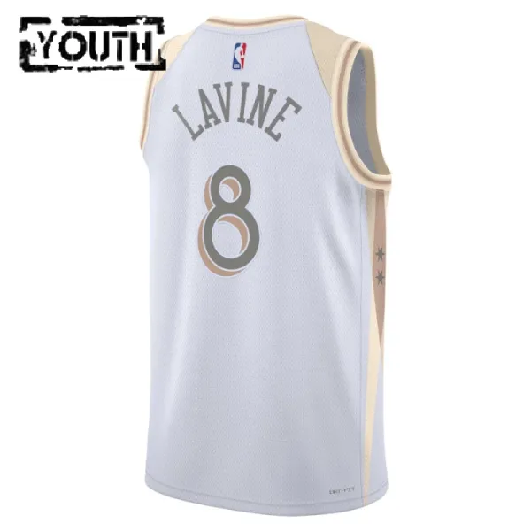 Nike Chicago Bulls Zach Lavine Lasten Pelipaita City Edition 2024-25 Swingman Valkoinen