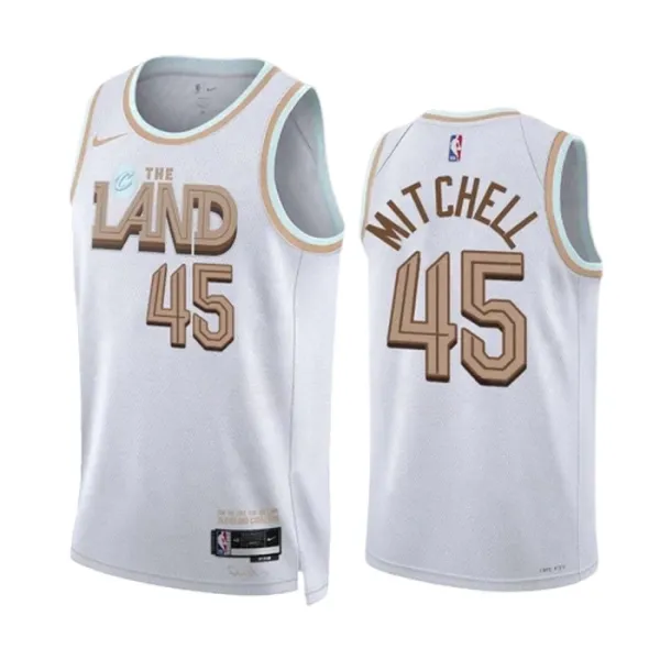 Nike Cleveland Cavaliers Donovan Mitchell 45 Miesten Pelipaita City Edition 2022-23 Swingman Valkoinen Nike Cleveland Cavaliers Donovan Mitchell 45 Miesten Pelipaita City Edition 2022-23 Swingman Valkoinen