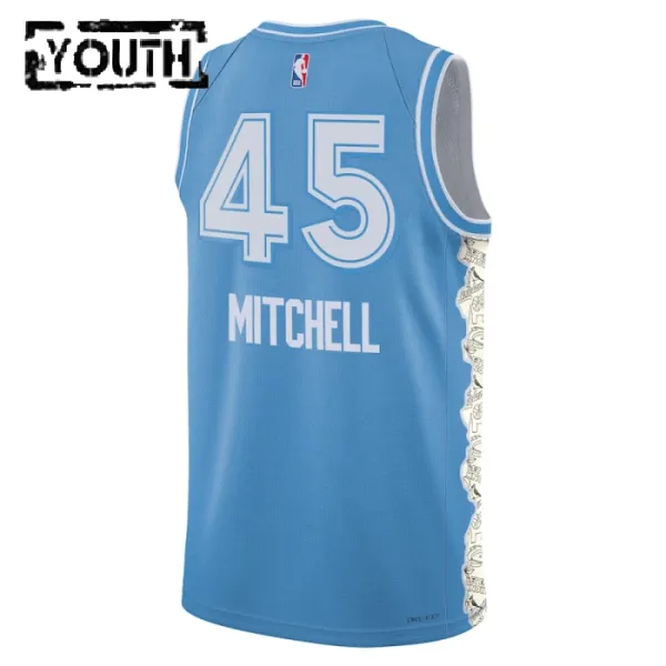 Nike Cleveland Cavaliers Donovan Mitchell Lasten Pelipaita City Edition 2024-25 Swingman Sininen