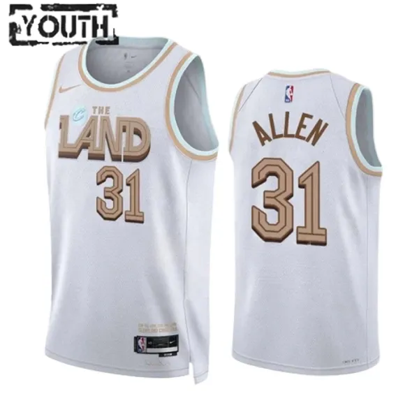 Nike Cleveland Cavaliers Jarrett Allen 31 Lasten Pelipaita City Edition 2022-23 Swingman Valkoinen Nike Cleveland Cavaliers Jarrett Allen 31 Lasten Pelipaita City Edition 2022-23 Swingman Valkoinen