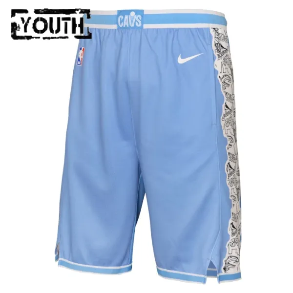 Nike Cleveland Cavaliers Lasten Shortsit City Edition 2024-25 Swingman