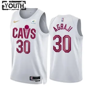 Nike Cleveland Cavaliers Ochai Agbaji 30 Lasten Pelipaita Association Edition Swingman Valkoinen Nike Cleveland Cavaliers Ochai Agbaji 30 Lasten Pelipaita Association Edition Swingman Valkoinen