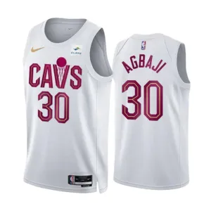 Nike Cleveland Cavaliers Ochai Agbaji 30 Miesten Pelipaita Association Edition Swingman Valkoinen Nike Cleveland Cavaliers Ochai Agbaji 30 Miesten Pelipaita Association Edition Swingman Valkoinen
