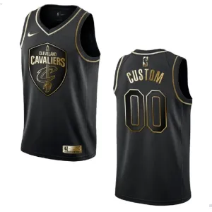 Nike Cleveland Cavaliers Personoitava Miesten Pelipaita Golden Edition Swingman Musta Nike Cleveland Cavaliers Personoitava Miesten Pelipaita Golden Edition Swingman Musta