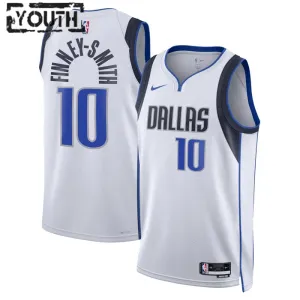 Nike Dallas Mavericks Dorian Finney-Smith 10 Lasten Pelipaita Association Edition Swingman Valkoinen