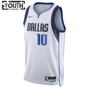 Nike Dallas Mavericks Dorian Finney-Smith 10 Lasten Pelipaita Association Edition Swingman Valkoinen