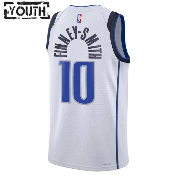 Nike Dallas Mavericks Dorian Finney-Smith 10 Lasten Pelipaita Association Edition Swingman Valkoinen