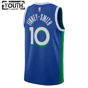 Nike Dallas Mavericks Dorian Finney-Smith 10 Lasten Pelipaita City Edition 2022-23 Swingman Sininen