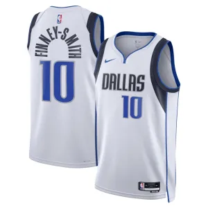 Nike Dallas Mavericks Dorian Finney-Smith 10 Miesten Pelipaita Association Edition Swingman Valkoinen