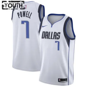 Nike Dallas Mavericks Dwight Powell 7 Lasten Pelipaita Association Edition Swingman Valkoinen
