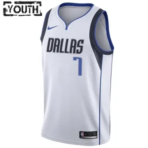 Nike Dallas Mavericks Dwight Powell 7 Lasten Pelipaita Association Edition Swingman Valkoinen