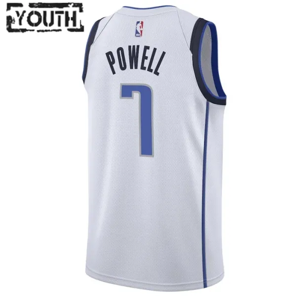Nike Dallas Mavericks Dwight Powell 7 Lasten Pelipaita Association Edition Swingman Valkoinen