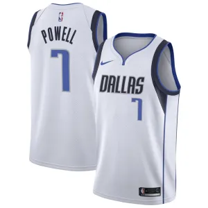 Nike Dallas Mavericks Dwight Powell 7 Miesten Pelipaita Association Edition Swingman Valkoinen