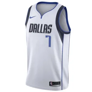 Nike Dallas Mavericks Dwight Powell 7 Miesten Pelipaita Association Edition Swingman Valkoinen