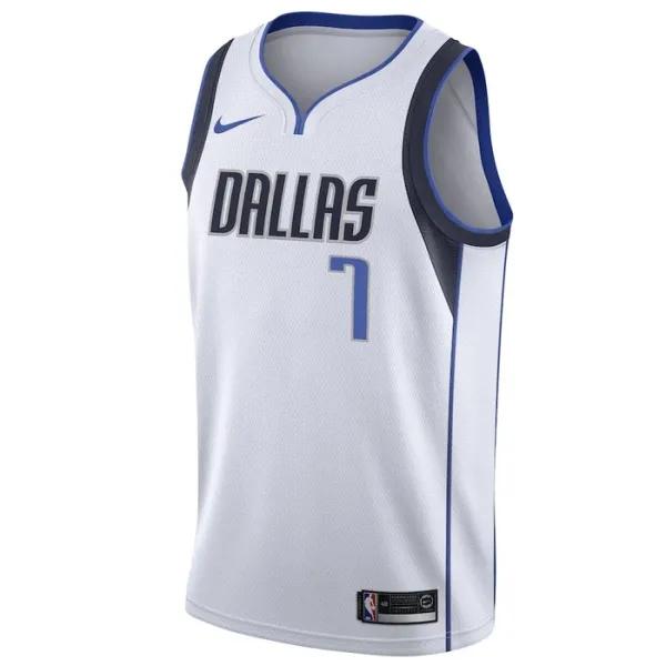 Nike Dallas Mavericks Dwight Powell 7 Miesten Pelipaita Association Edition Swingman Valkoinen