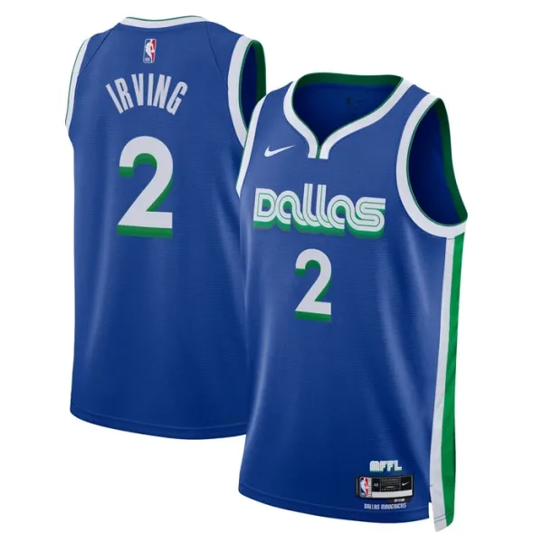 Nike Dallas Mavericks Kyrie Irving 2 Miesten Pelipaita City Edition 2022-23 Swingman Sininen Nike Dallas Mavericks Kyrie Irving 2 Miesten Pelipaita City Edition 2022-23 Swingman Sininen