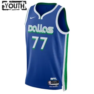 Nike Dallas Mavericks Luka Doncic 77 Lasten Pelipaita City Edition 2022-23 Swingman Sininen