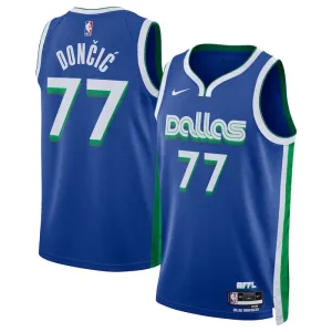 Nike Dallas Mavericks Luka Doncic 77 Miesten Pelipaita City Edition 2022-23 Swingman Sininen