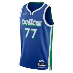 Nike Dallas Mavericks Luka Doncic 77 Miesten Pelipaita City Edition 2022-23 Swingman Sininen