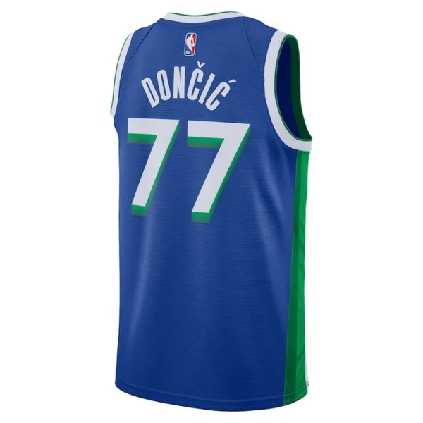 Nike Dallas Mavericks Luka Doncic 77 Miesten Pelipaita City Edition 2022-23 Swingman Sininen