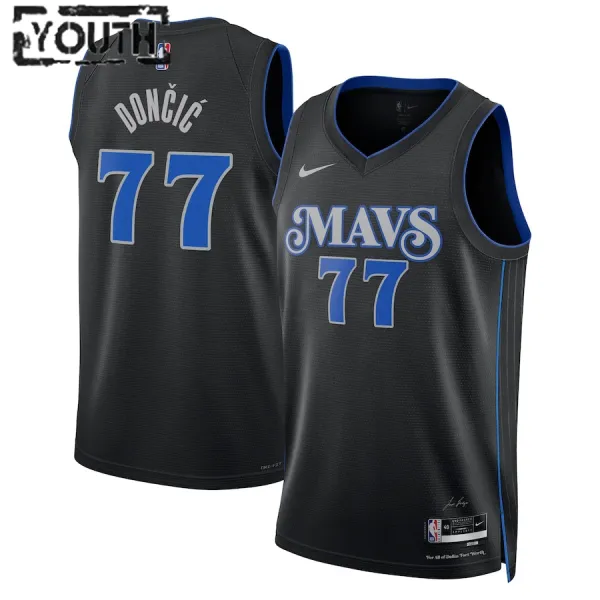 Nike Dallas Mavericks Luka Doncic Lasten Pelipaita City Edition 2023-24 Swingman Musta Nike Dallas Mavericks Luka Doncic Lasten Pelipaita City Edition 2023-24 Swingman Musta